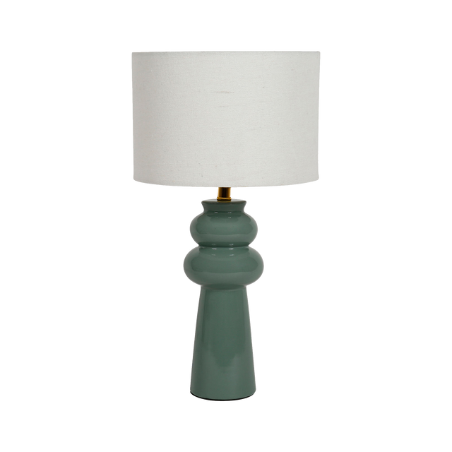 Lampe à poser REINA coloris vert de gris 41 x 23 cm