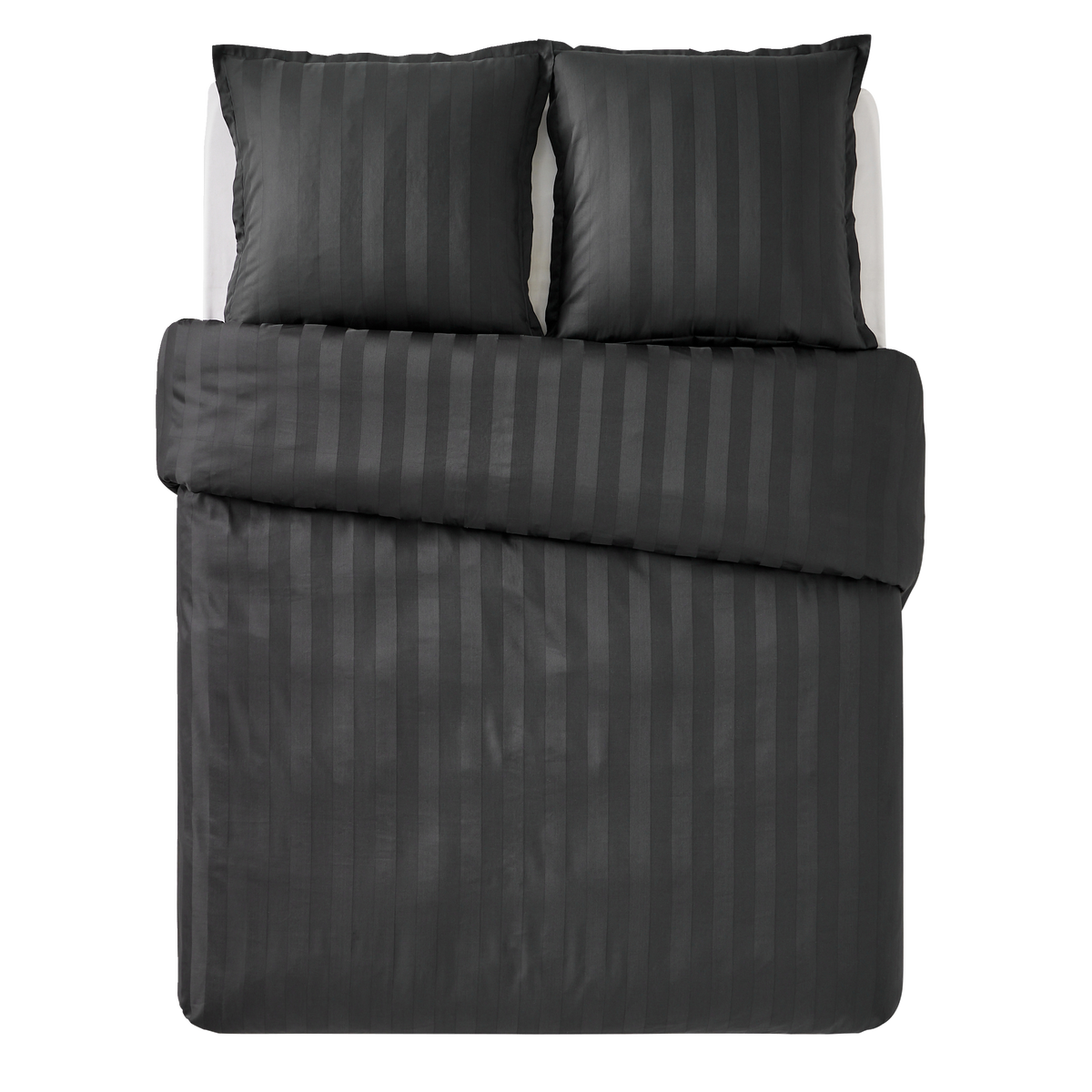 4MURS Parure de lit en satin de coton Bone Anthracite