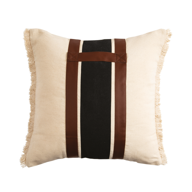 Coussin FRANKIE coloris brun 45 x 45 cm