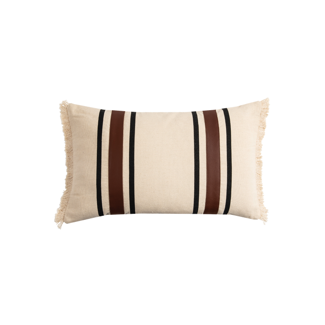 Coussin GRETA coloris brun 30 x 50 cm