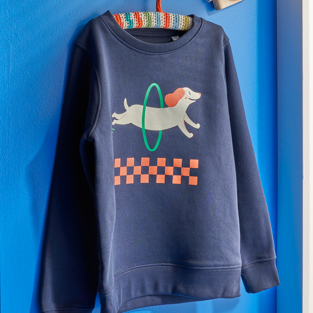 4MURS Sweat sans capuche CHACHIEN coloris bleu marine