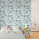4MURS Papier peint intissé Ambroise Bleu acier