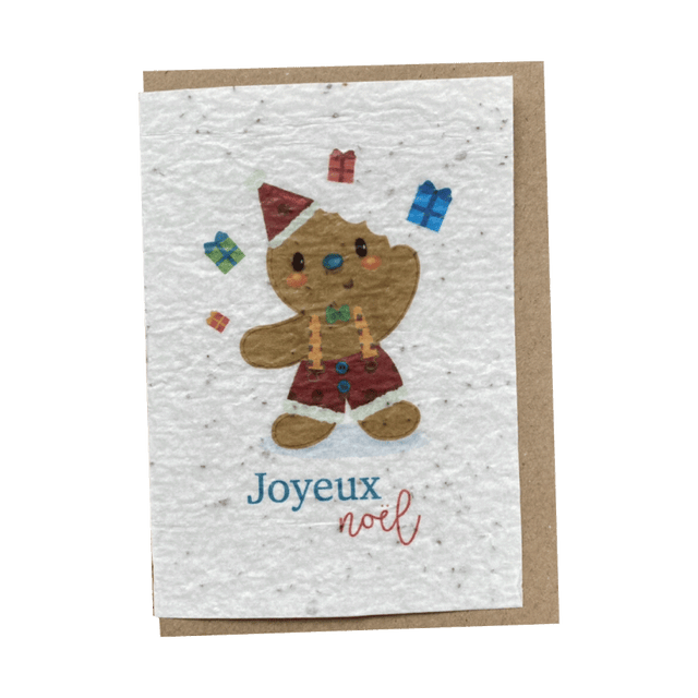 LES CARTES DE LULU Carte JOYEUX NOËL coloris blanc