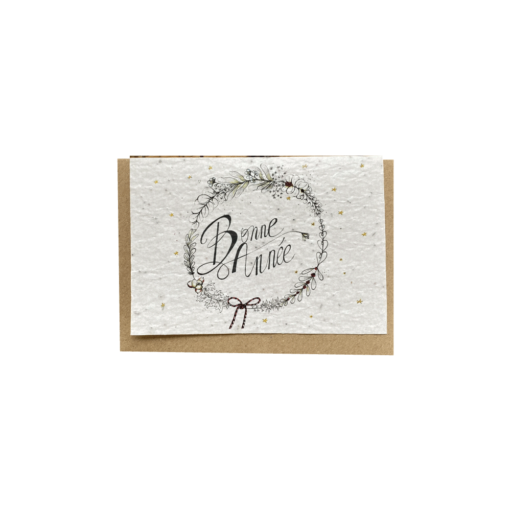 LES CARTES DE LULU Carte Bonne année Blanc