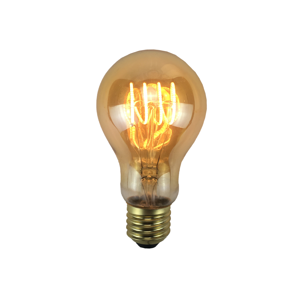 Ampoule Led globe ambre filament 25w e27 Jaune