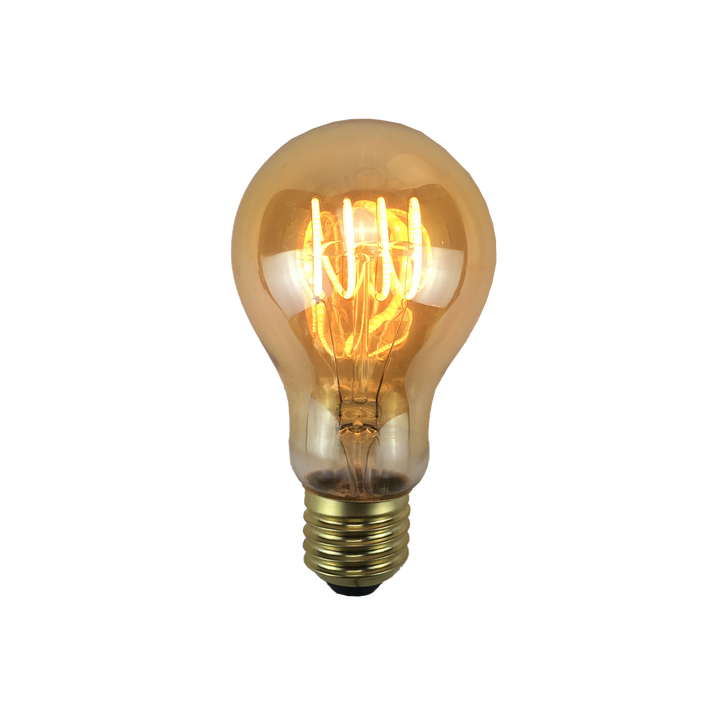 Ampoule Led globe ambre filament 25w e27 Jaune