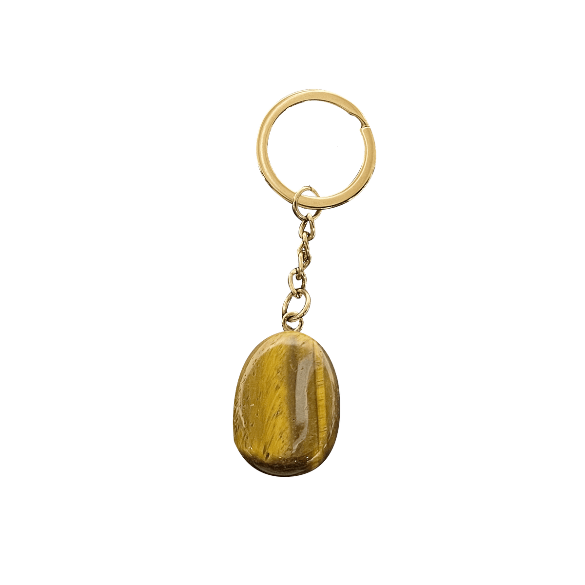 STONES CLUB Lithothérapie Porte clés oeil de tigre Brun