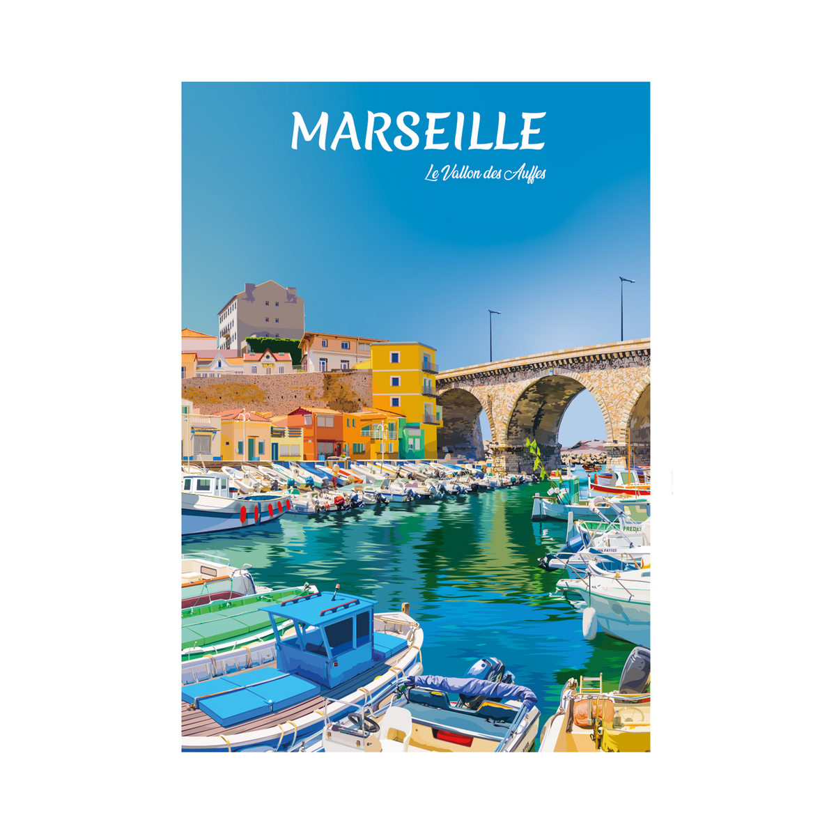 PRINTYMANIA Affiche Marseille Multicolore