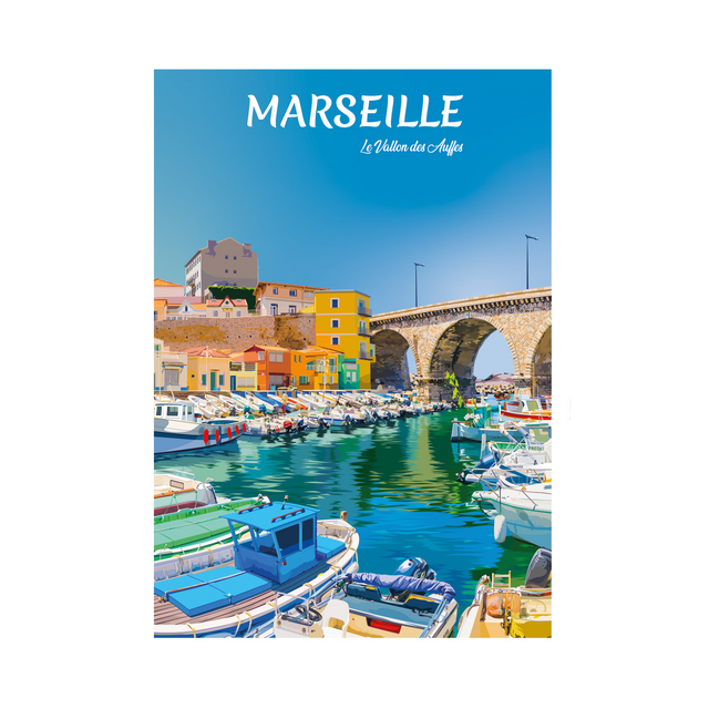 PRINTYMANIA Affiche MARSEILLE 30 x 40 cm
