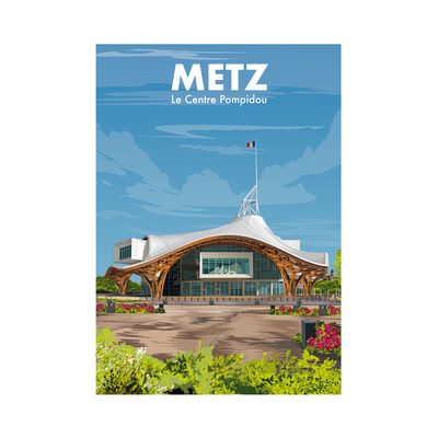 PRINTYMANIA Affiche Metz pompidou Multicolore
