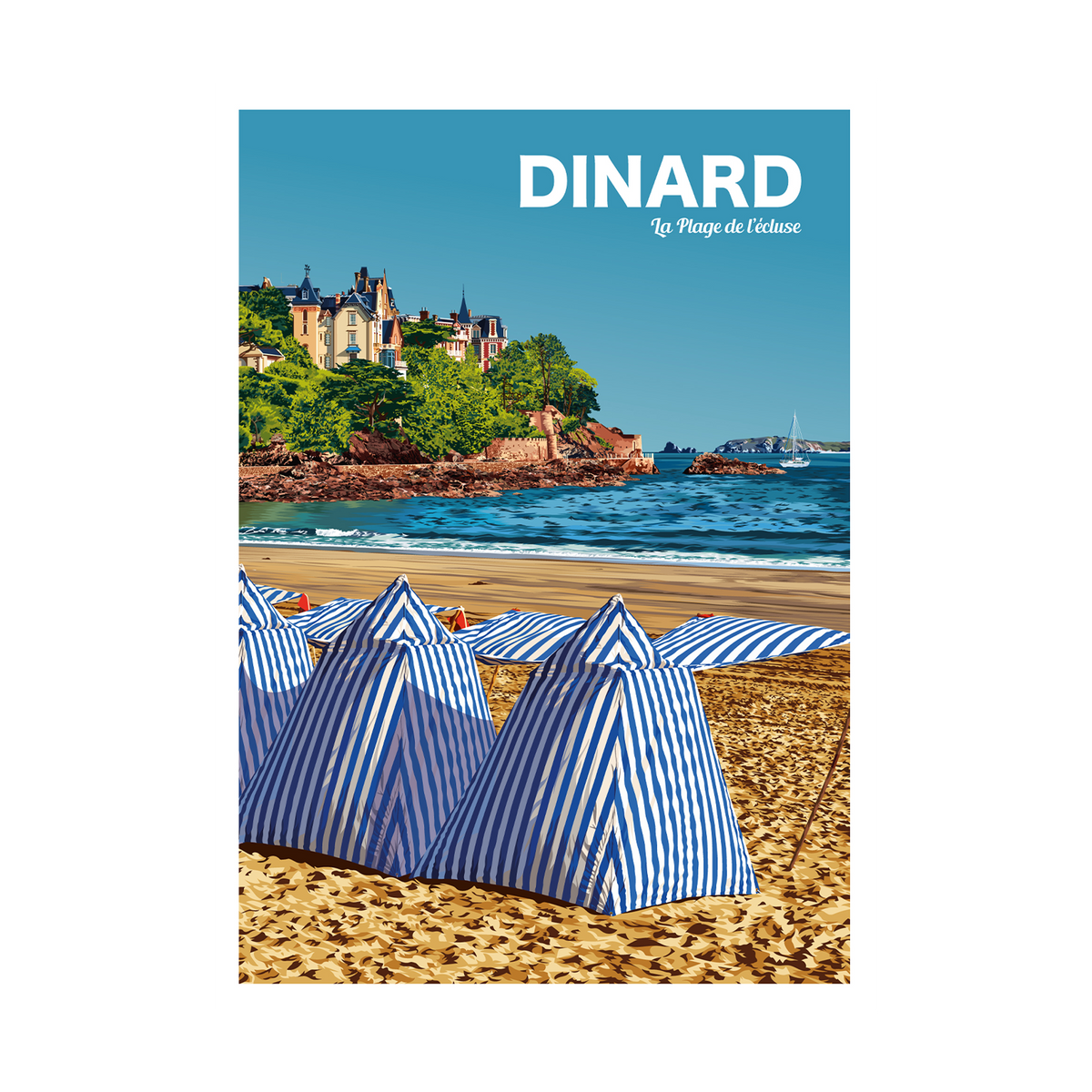PRINTYMANIA Affiche Dinard Multicolore