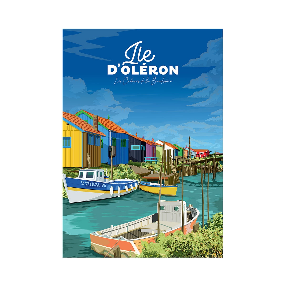 PRINTYMANIA Affiche Île d'oleron Multicolore