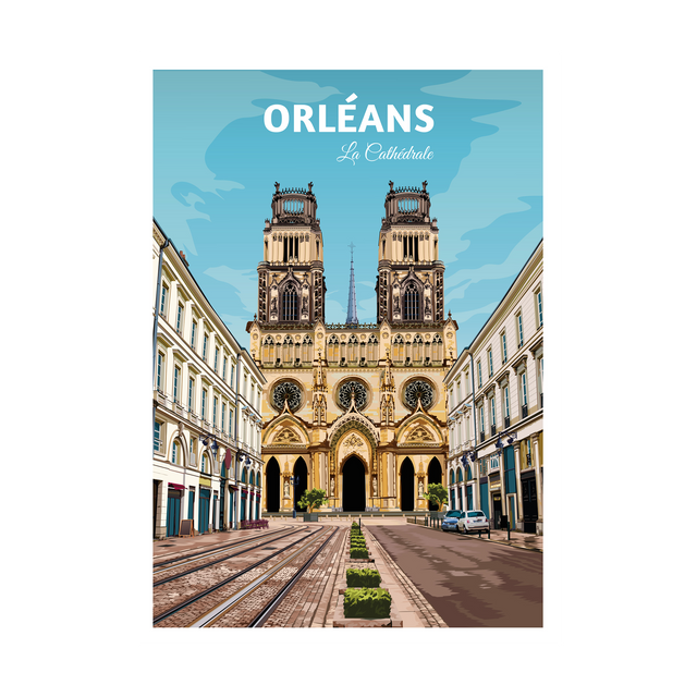 PRINTYMANIA Affiche ORLÉANS 30 x 40 cm