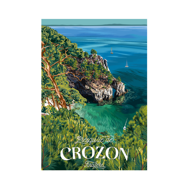 PRINTYMANIA Affiche CROZON 30 x 40 cm