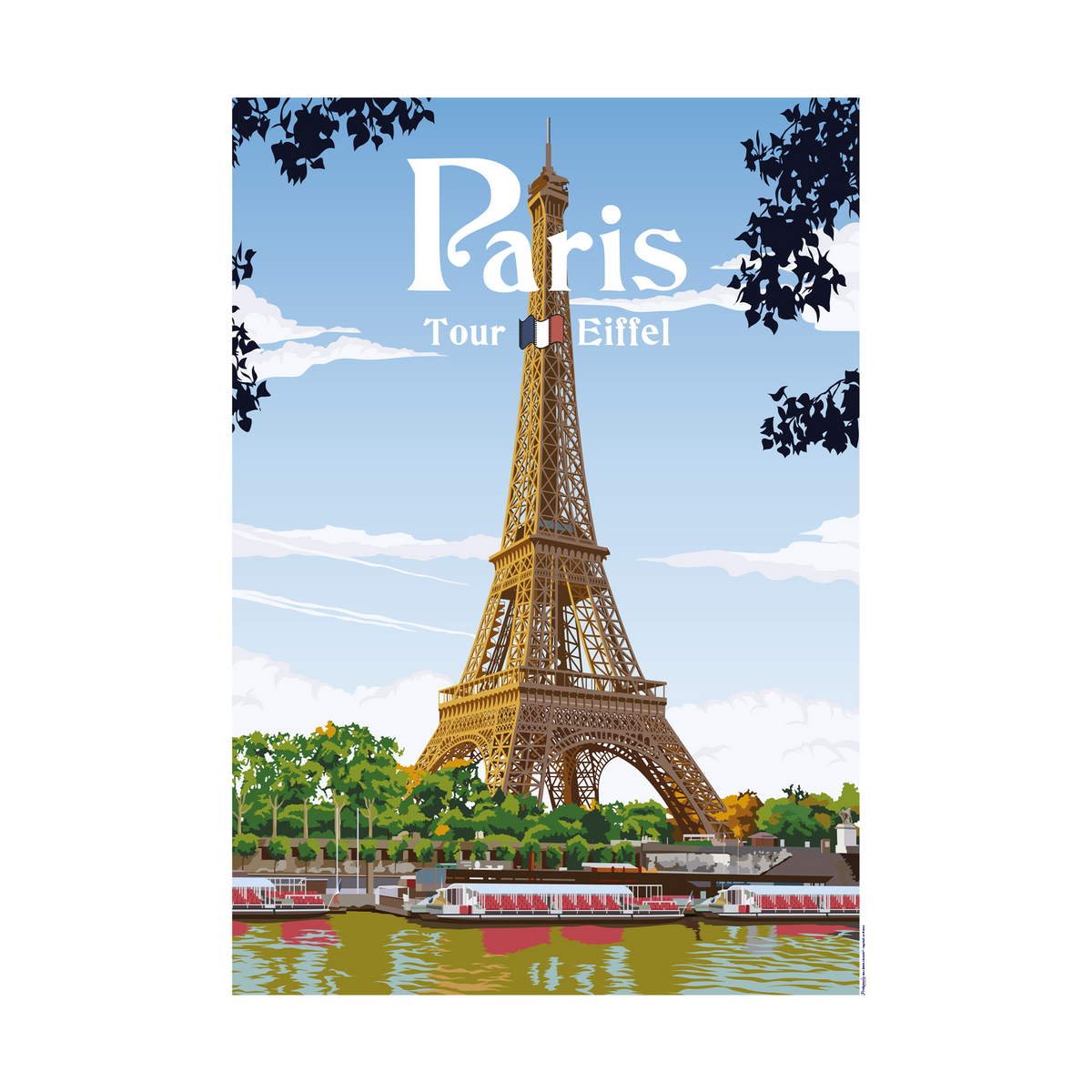 PRINTYMANIA Affiche Paris Multicolore