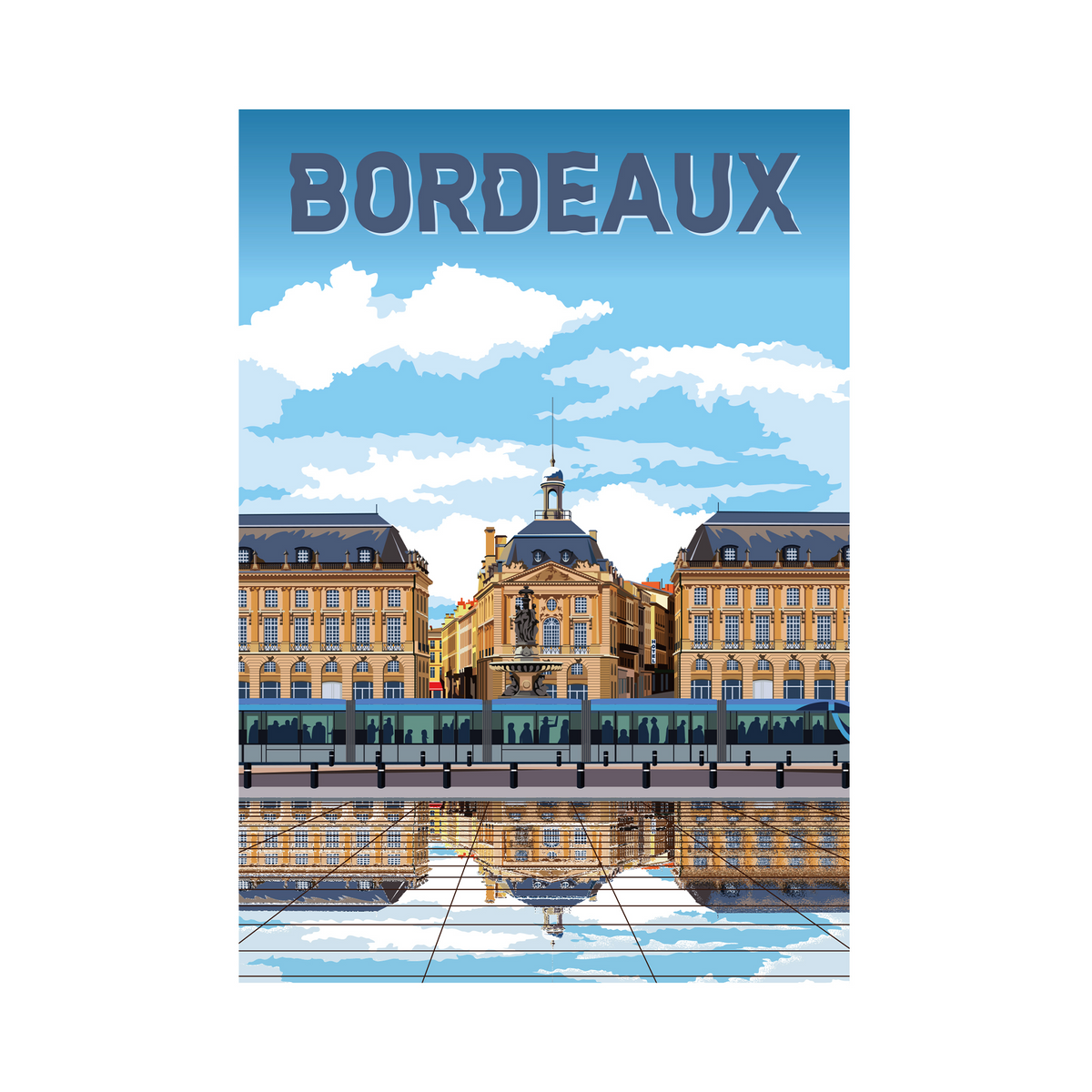 PRINTYMANIA Affiche Bordeaux Multicolore