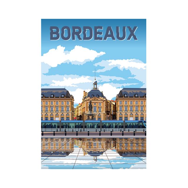 PRINTYMANIA Affiche BORDEAUX 30 x 40 cm