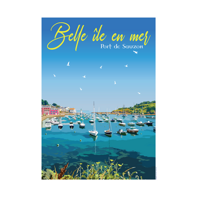 PRINTYMANIA Affiche Belle île en mer Multicolore