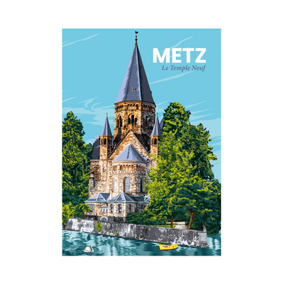 PRINTYMANIA Affiche Metz le temple neuf Multicolore