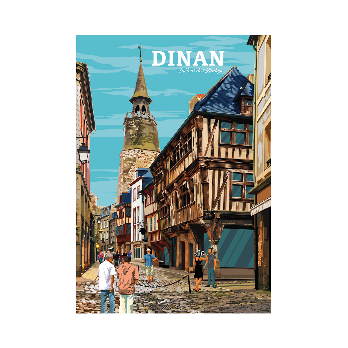 PRINTYMANIA Affiche Dinan Multicolore