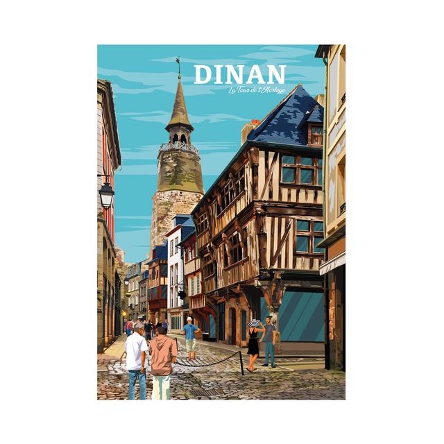 PRINTYMANIA Affiche DINAN 30 x 40 cm