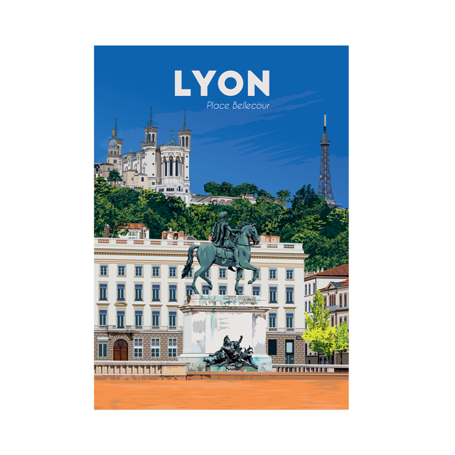 PRINTYMANIA Affiche LYON 30 x 40 cm