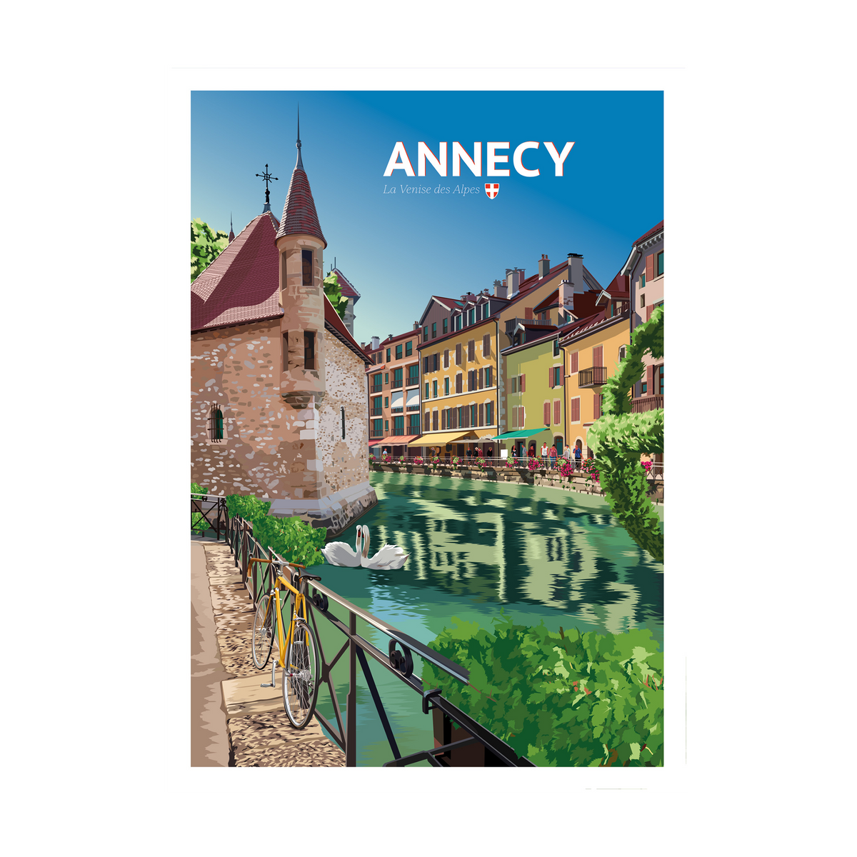 PRINTYMANIA Affiche Annecy Multicolore