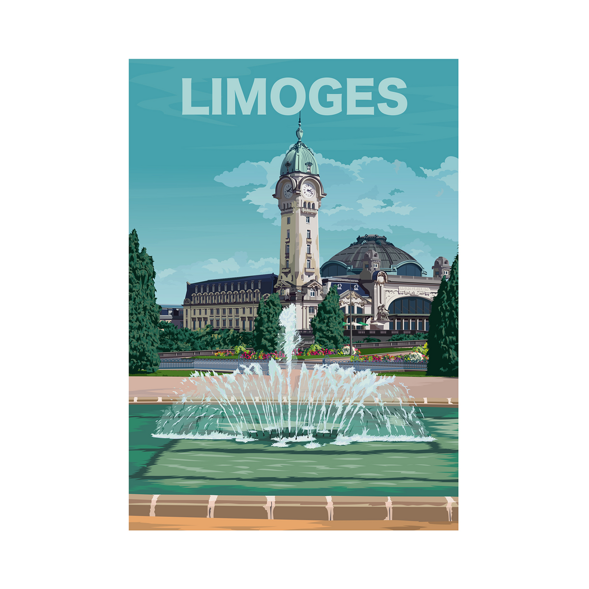 PRINTYMANIA Affiche Limoges Multicolore