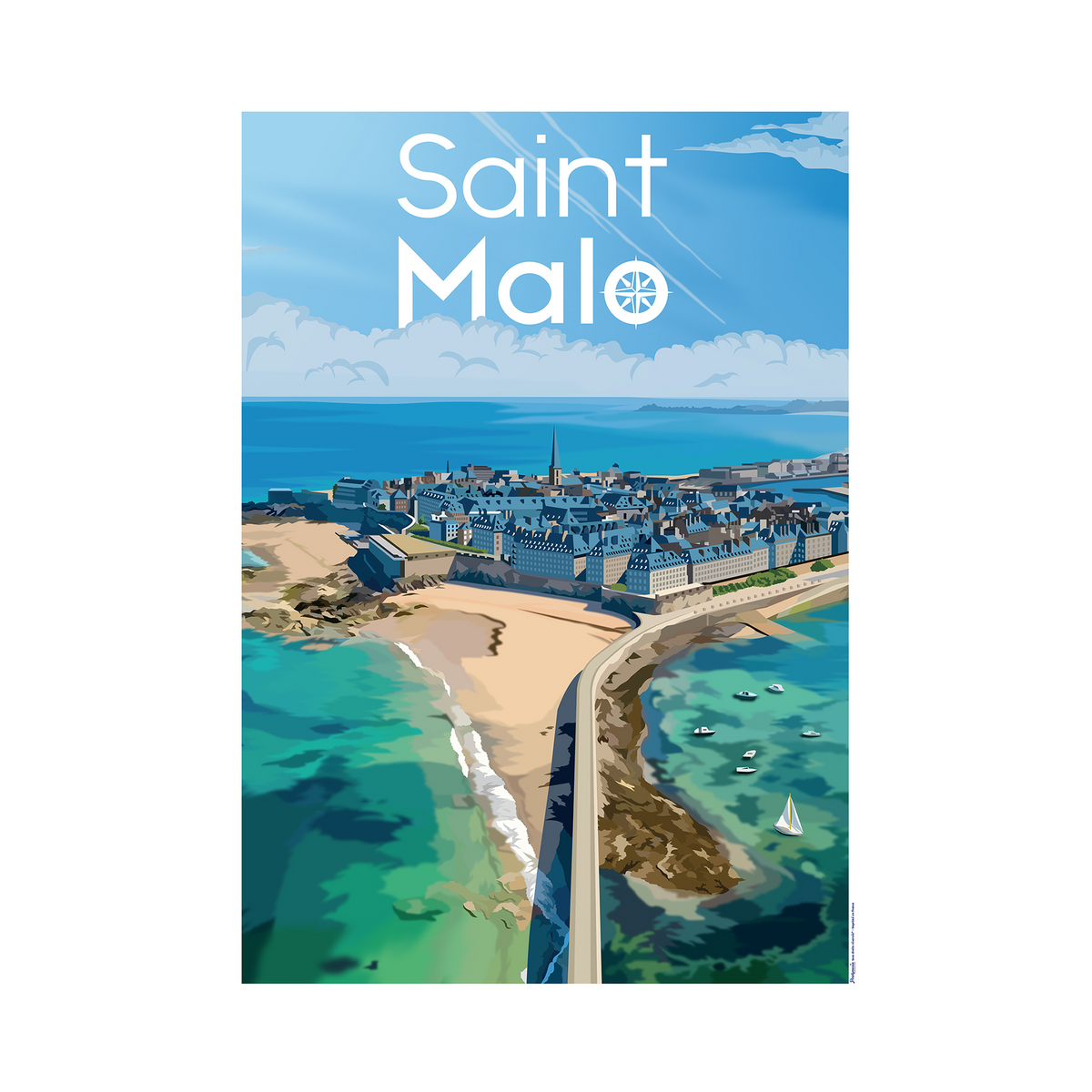 PRINTYMANIA Affiche Saint-malo Multicolore