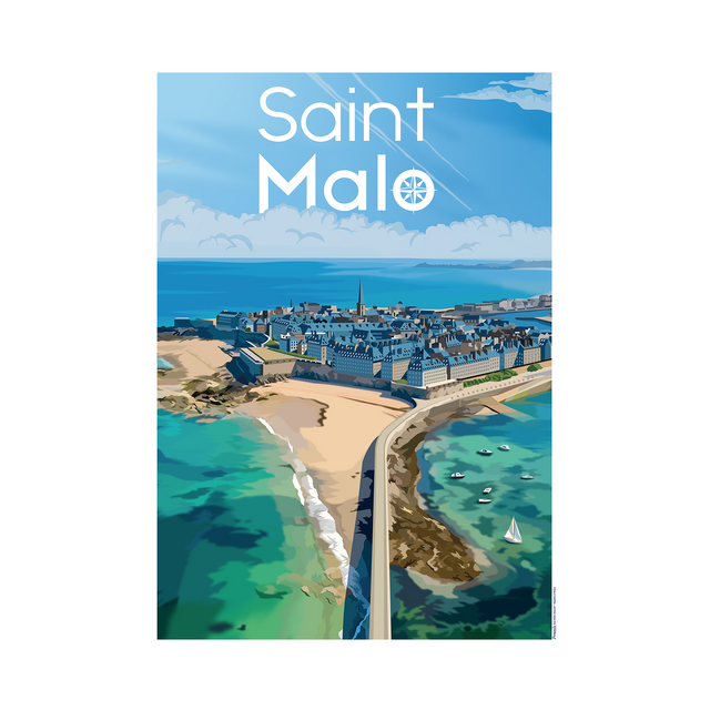 PRINTYMANIA Affiche SAINT-MALO 30 x 40 cm