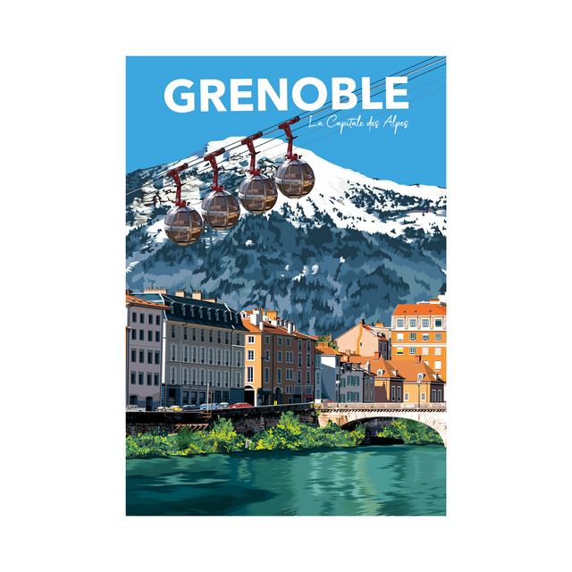 PRINTYMANIA Affiche GRENOBLE 30 x 40 cm