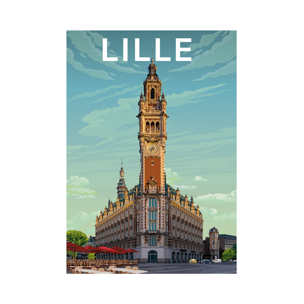 PRINTYMANIA Affiche Lille Multicolore