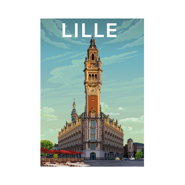 PRINTYMANIA Affiche LILLE 30 x 40 cm