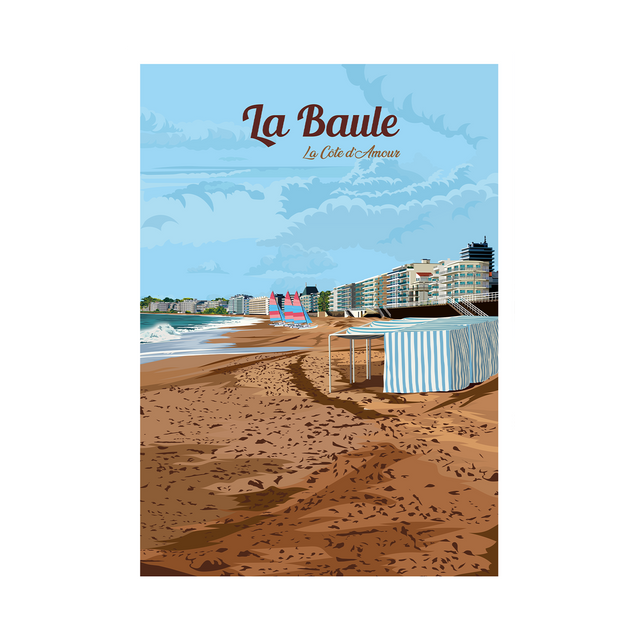 PRINTYMANIA Affiche LA BAULE 30 x 40 cm