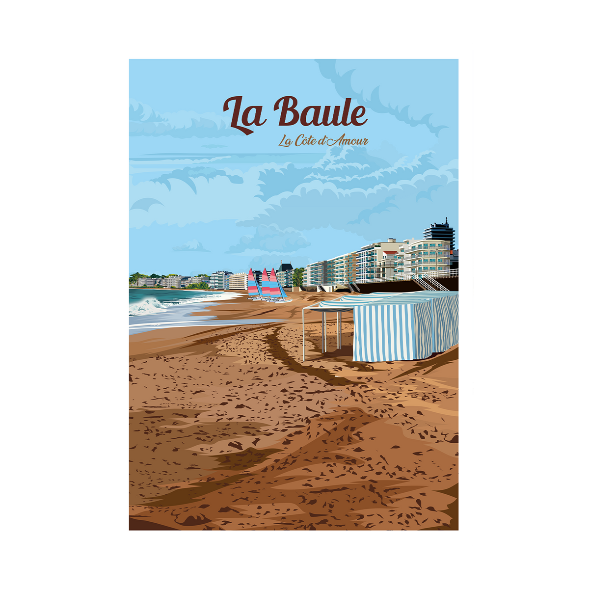 PRINTYMANIA Affiche La baule Multicolore