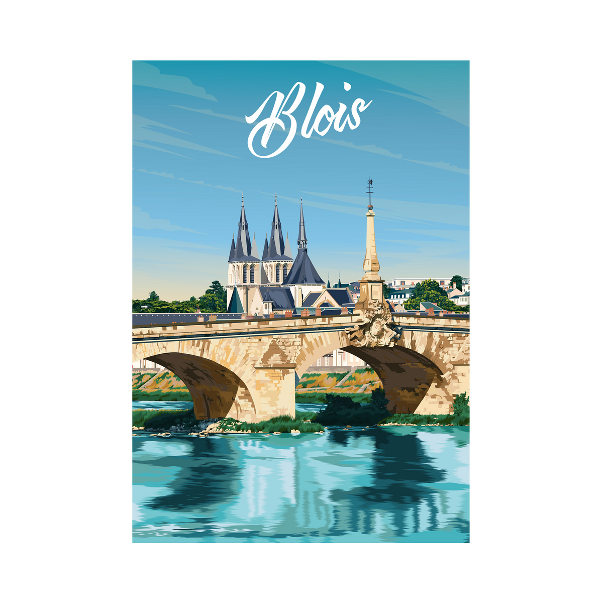 PRINTYMANIA Affiche Blois Multicolore