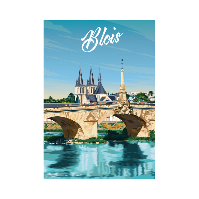 PRINTYMANIA Affiche BLOIS 30 x 40 cm