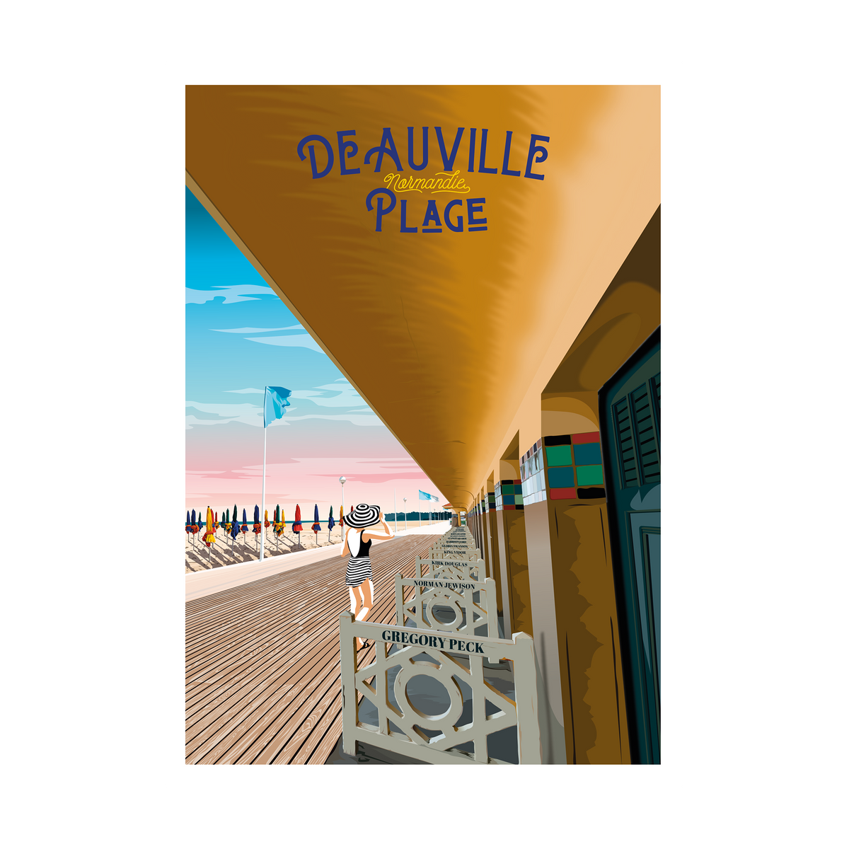 PRINTYMANIA Affiche Deauville Multicolore