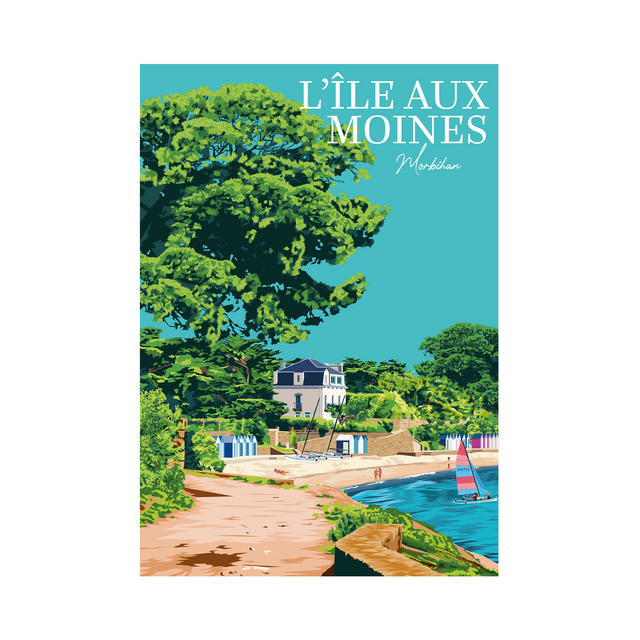 PRINTYMANIA Affiche ÎLE AUX MOINES 30 x 40 cm
