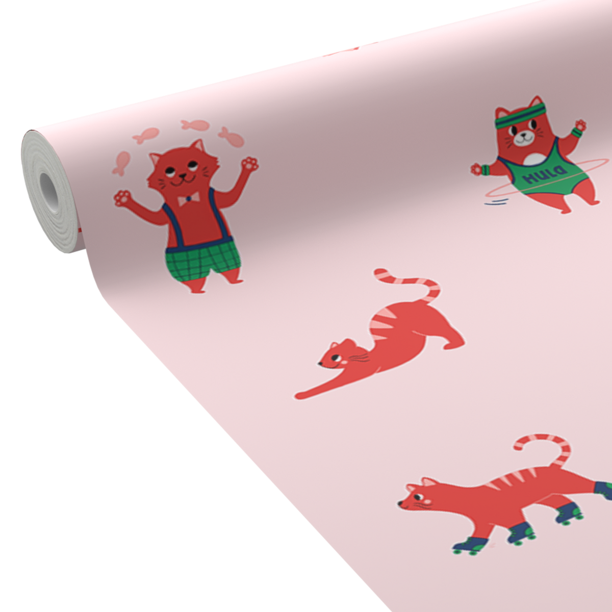 4MURS Papier peint intissé Caramel Rose poudré