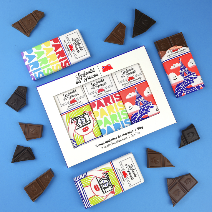 LE CHOCOLAT DES FRANÇAIS Coffret Trio de tablettines 90G