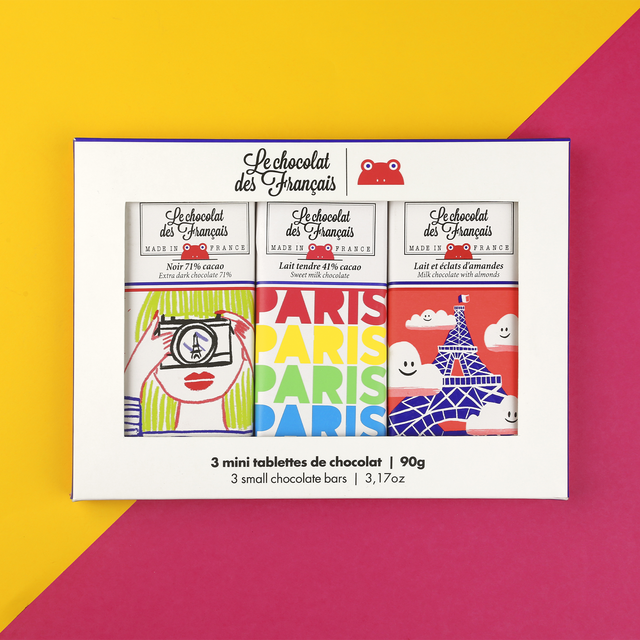 Le chocolat des Français Coffret TRIO DE TABLETTINES
