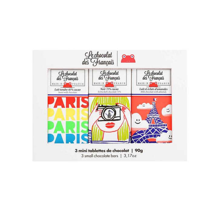 LE CHOCOLAT DES FRANÇAIS Coffret Trio de tablettines 90G