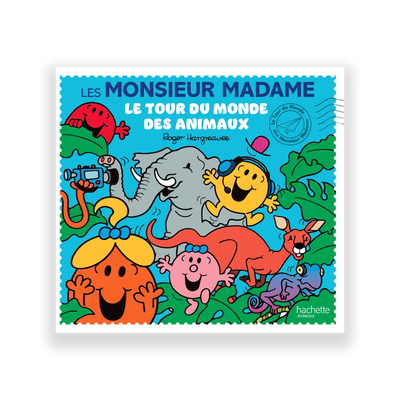 HACHETTE PRATIQUE Livre enfant Les monsieur madame le tour du monde des animaux Multicolore