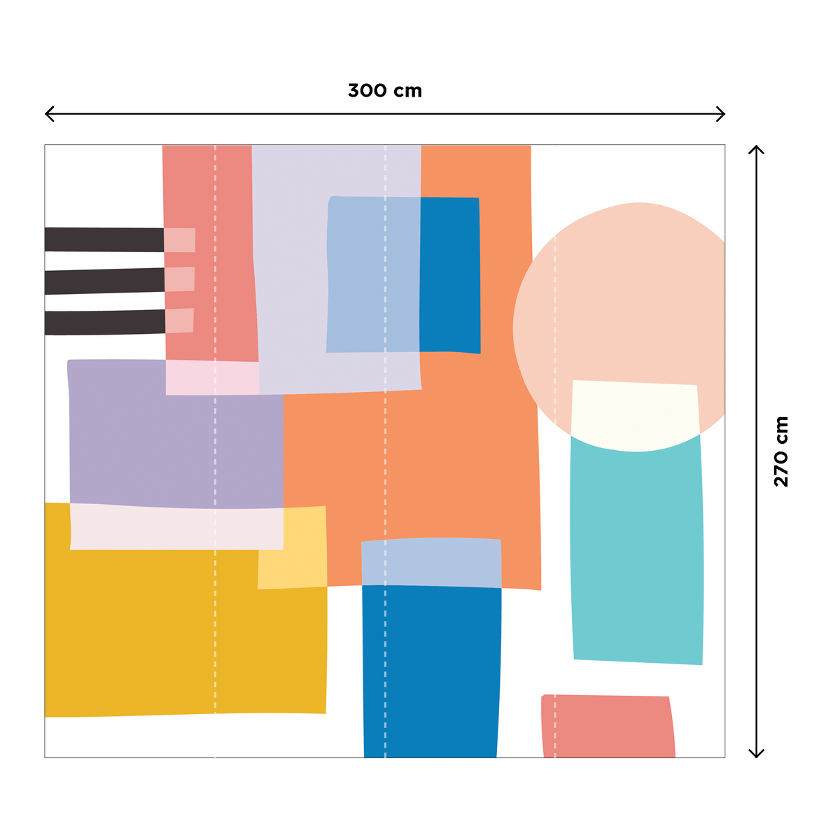 4MURS Papier peint panoramique XL Camilo Multicolore Satiné