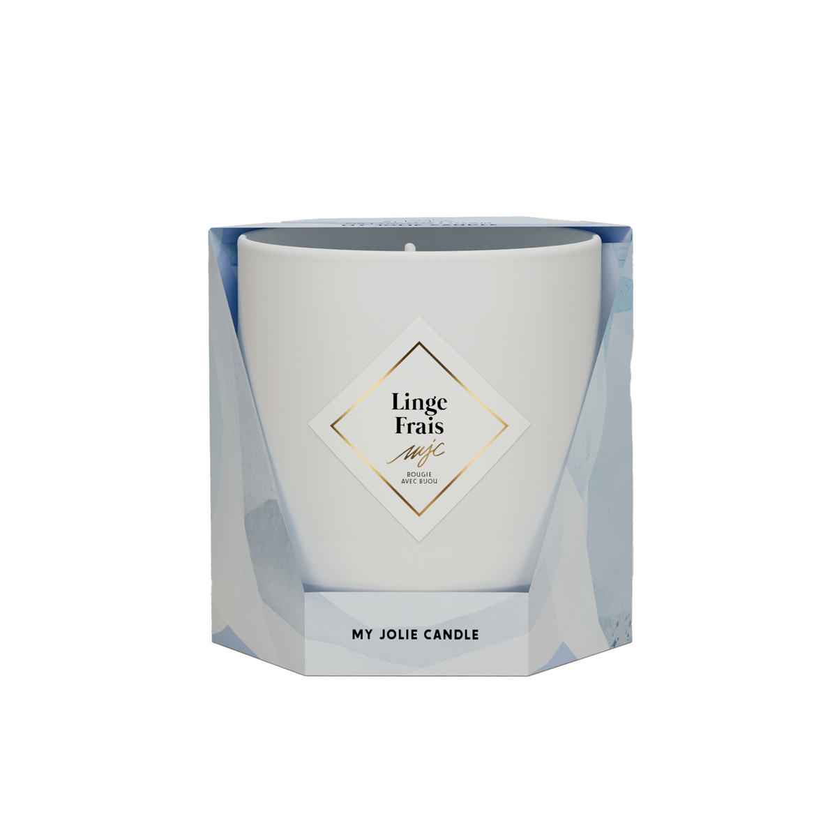 MY JOLIE CANDLE Bougie bijou Les essentielles Blanc Linge frais 200G