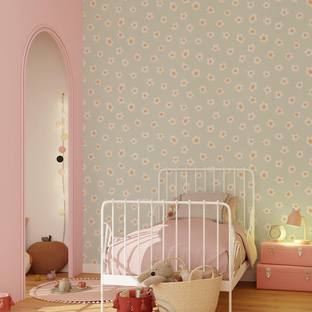 4MURS Papier peint intissé MARGARIDA coloris vert d'eau