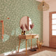 4MURS Papier peint intissé Clematite Vert de gris