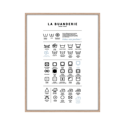 4MURS Image encadrée La buanderie Noir / blanc