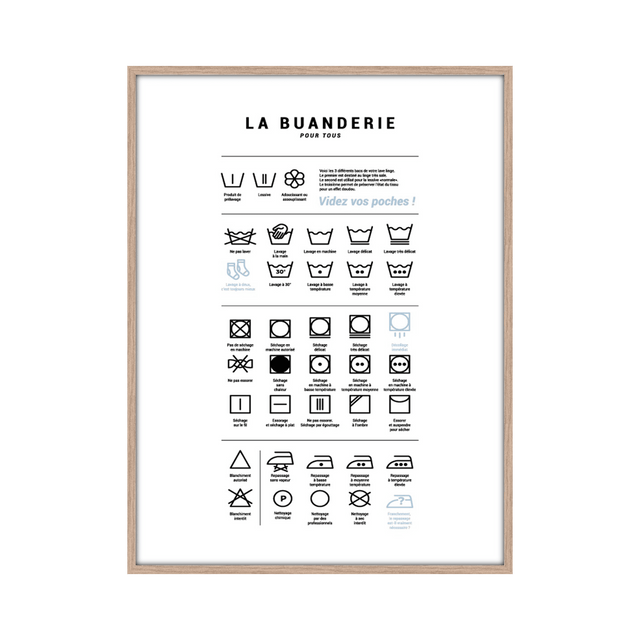 4MURS Image encadrée LA BUANDERIE 30 x 40 cm